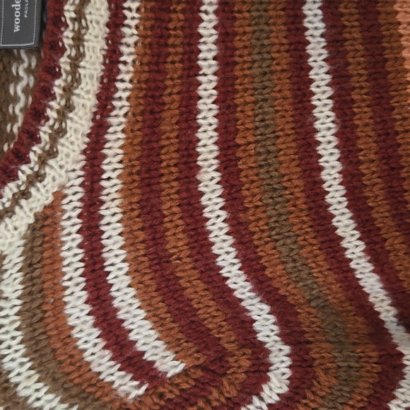 Wooden Ships Rust Striped Wool Sweater Size S/M - Picture 3 of 6